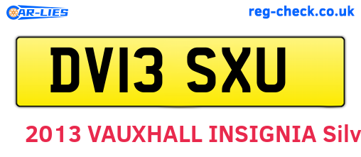 DV13SXU are the vehicle registration plates.