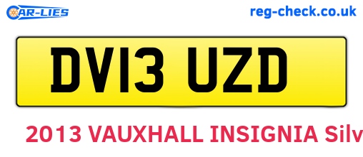 DV13UZD are the vehicle registration plates.