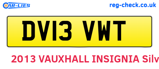 DV13VWT are the vehicle registration plates.