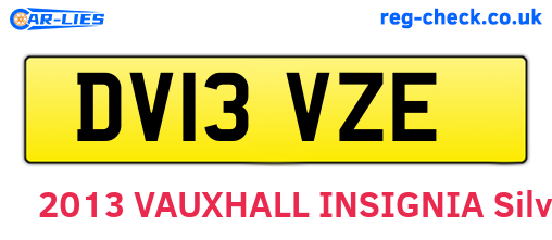 DV13VZE are the vehicle registration plates.