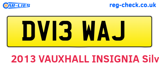 DV13WAJ are the vehicle registration plates.