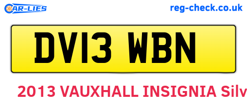 DV13WBN are the vehicle registration plates.