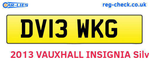 DV13WKG are the vehicle registration plates.