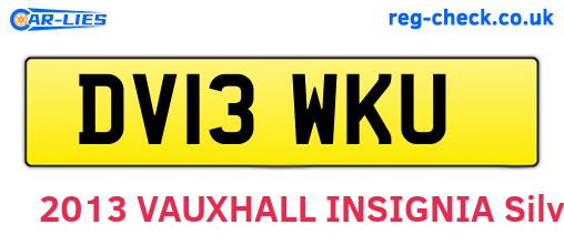 DV13WKU are the vehicle registration plates.