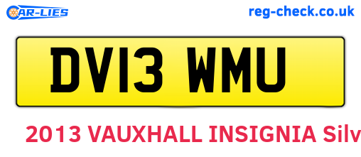 DV13WMU are the vehicle registration plates.
