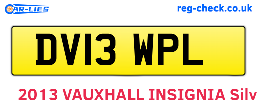 DV13WPL are the vehicle registration plates.