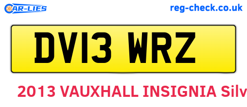 DV13WRZ are the vehicle registration plates.