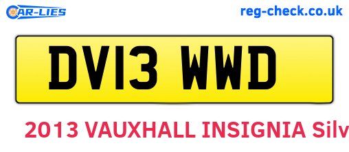 DV13WWD are the vehicle registration plates.