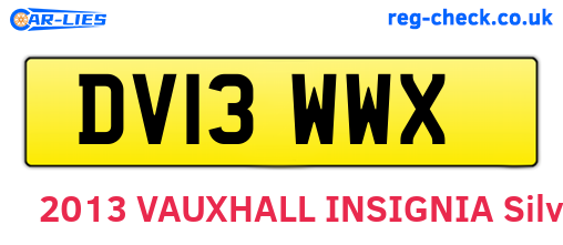 DV13WWX are the vehicle registration plates.