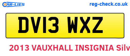 DV13WXZ are the vehicle registration plates.