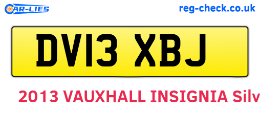 DV13XBJ are the vehicle registration plates.