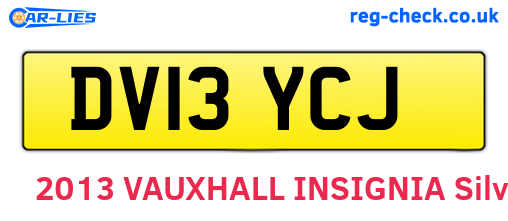 DV13YCJ are the vehicle registration plates.