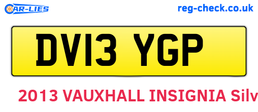 DV13YGP are the vehicle registration plates.