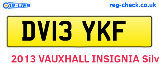 DV13YKF are the vehicle registration plates.