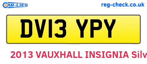 DV13YPY are the vehicle registration plates.