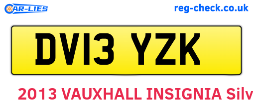 DV13YZK are the vehicle registration plates.