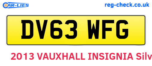 DV63WFG are the vehicle registration plates.