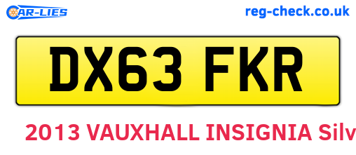 DX63FKR are the vehicle registration plates.