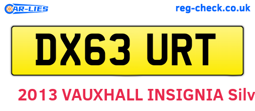 DX63URT are the vehicle registration plates.