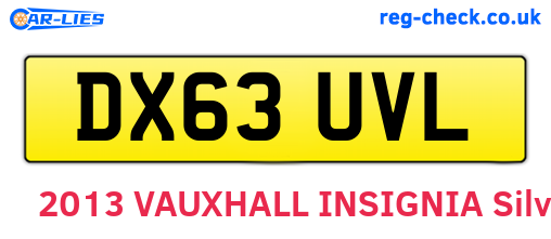 DX63UVL are the vehicle registration plates.