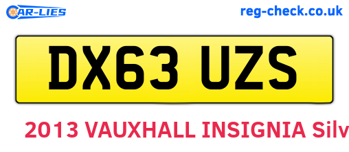 DX63UZS are the vehicle registration plates.