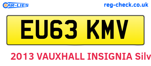 EU63KMV are the vehicle registration plates.