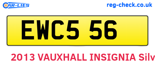 EWC556 are the vehicle registration plates.