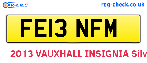 FE13NFM are the vehicle registration plates.
