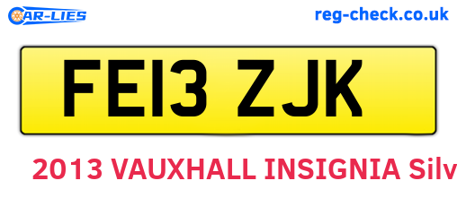 FE13ZJK are the vehicle registration plates.