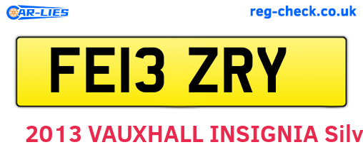 FE13ZRY are the vehicle registration plates.