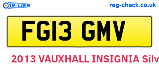 FG13GMV are the vehicle registration plates.