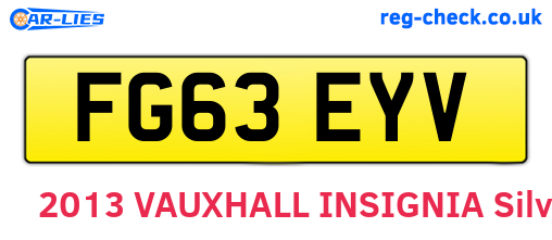 FG63EYV are the vehicle registration plates.