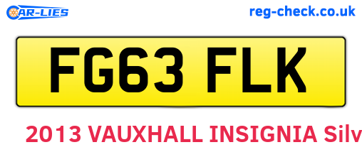 FG63FLK are the vehicle registration plates.