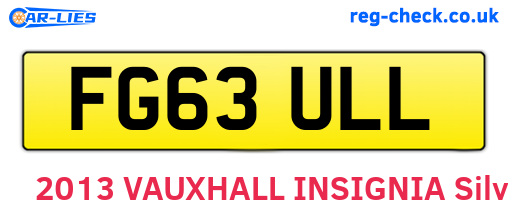 FG63ULL are the vehicle registration plates.