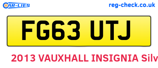 FG63UTJ are the vehicle registration plates.