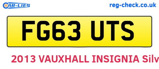 FG63UTS are the vehicle registration plates.