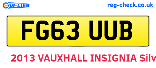 FG63UUB are the vehicle registration plates.