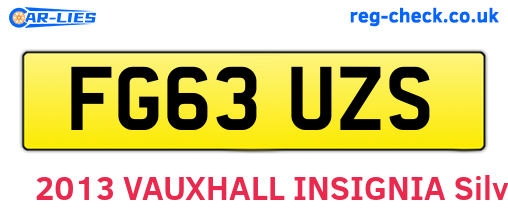 FG63UZS are the vehicle registration plates.
