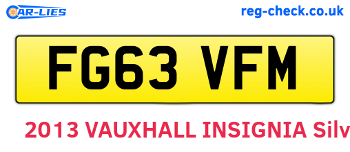 FG63VFM are the vehicle registration plates.