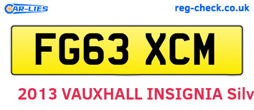 FG63XCM are the vehicle registration plates.