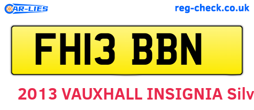 FH13BBN are the vehicle registration plates.