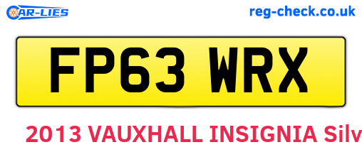 FP63WRX are the vehicle registration plates.