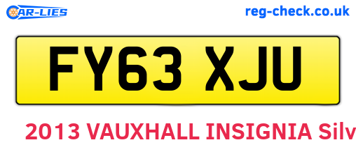 FY63XJU are the vehicle registration plates.