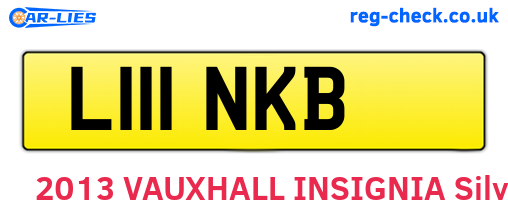 L111NKB are the vehicle registration plates.