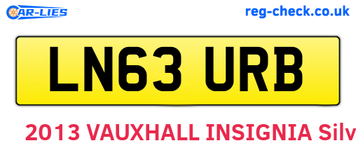LN63URB are the vehicle registration plates.
