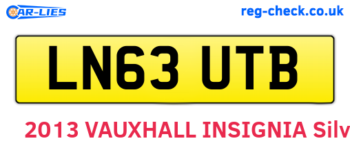 LN63UTB are the vehicle registration plates.