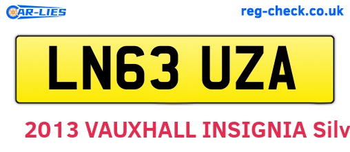 LN63UZA are the vehicle registration plates.