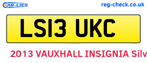 LS13UKC are the vehicle registration plates.