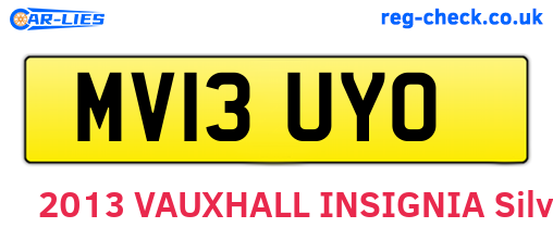 MV13UYO are the vehicle registration plates.