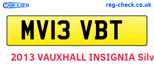 MV13VBT are the vehicle registration plates.